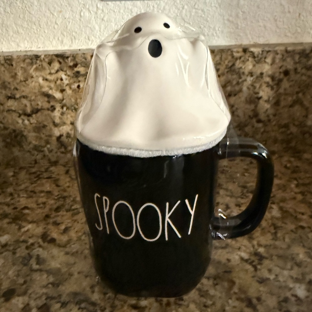 RAE DUNN SPOOKY GHOST FIGURAL MUG